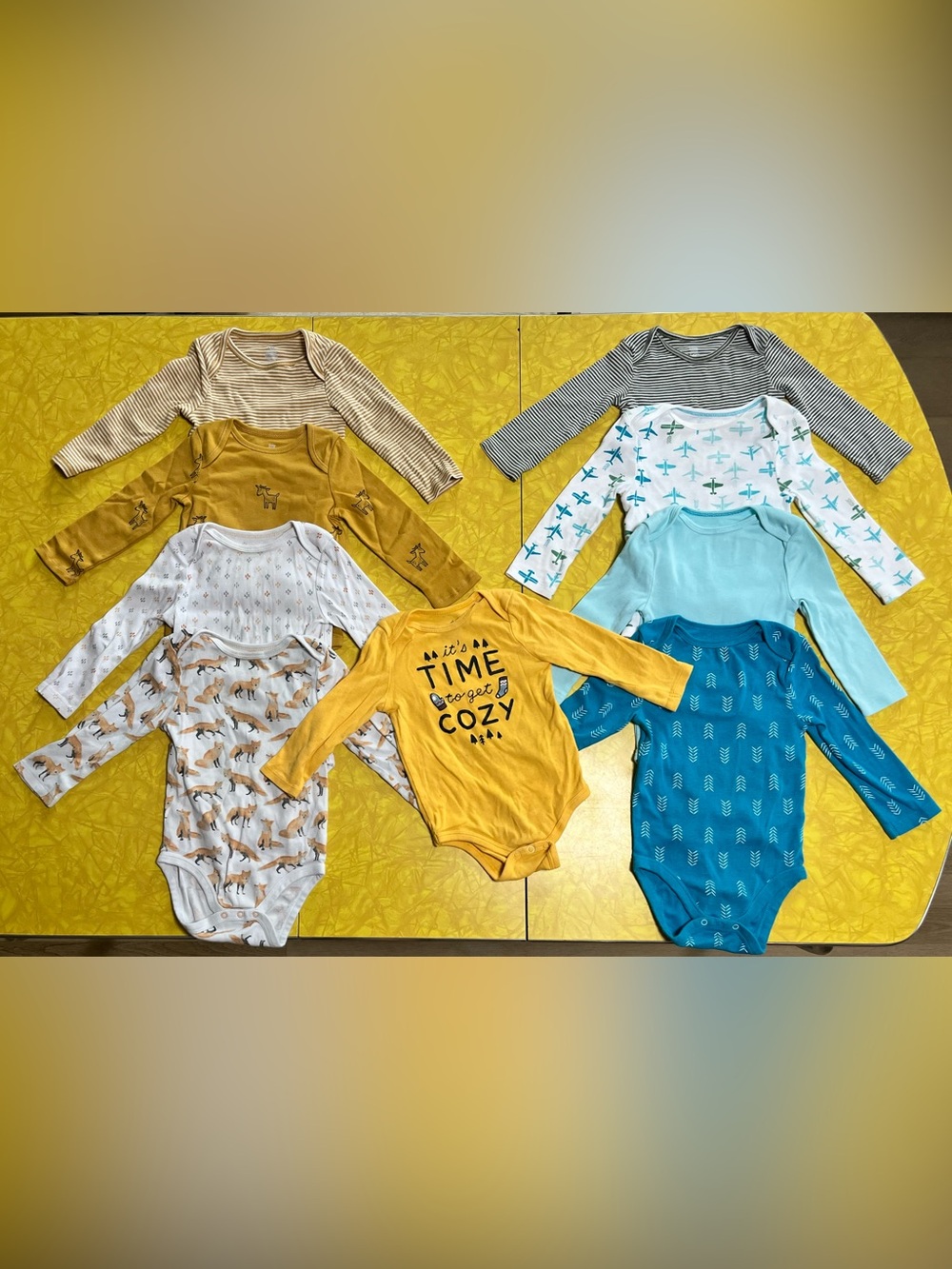 Gender Neutral Long-Sleeve Baby Bodysuits